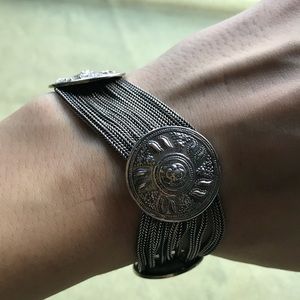 Silver metal bracelet